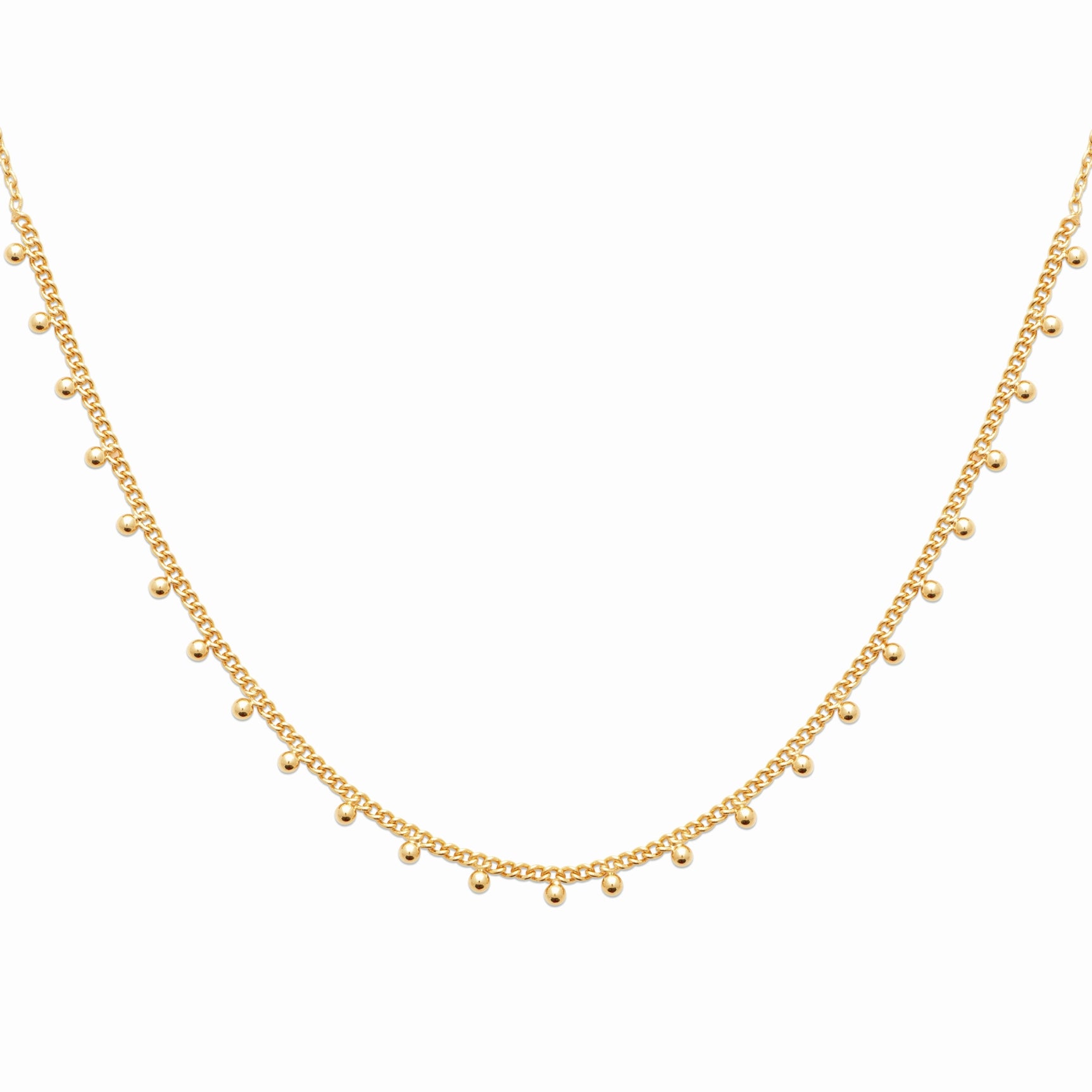 Collier plaqué or & perles 