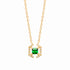 Collier plaqué or - vert éclat 