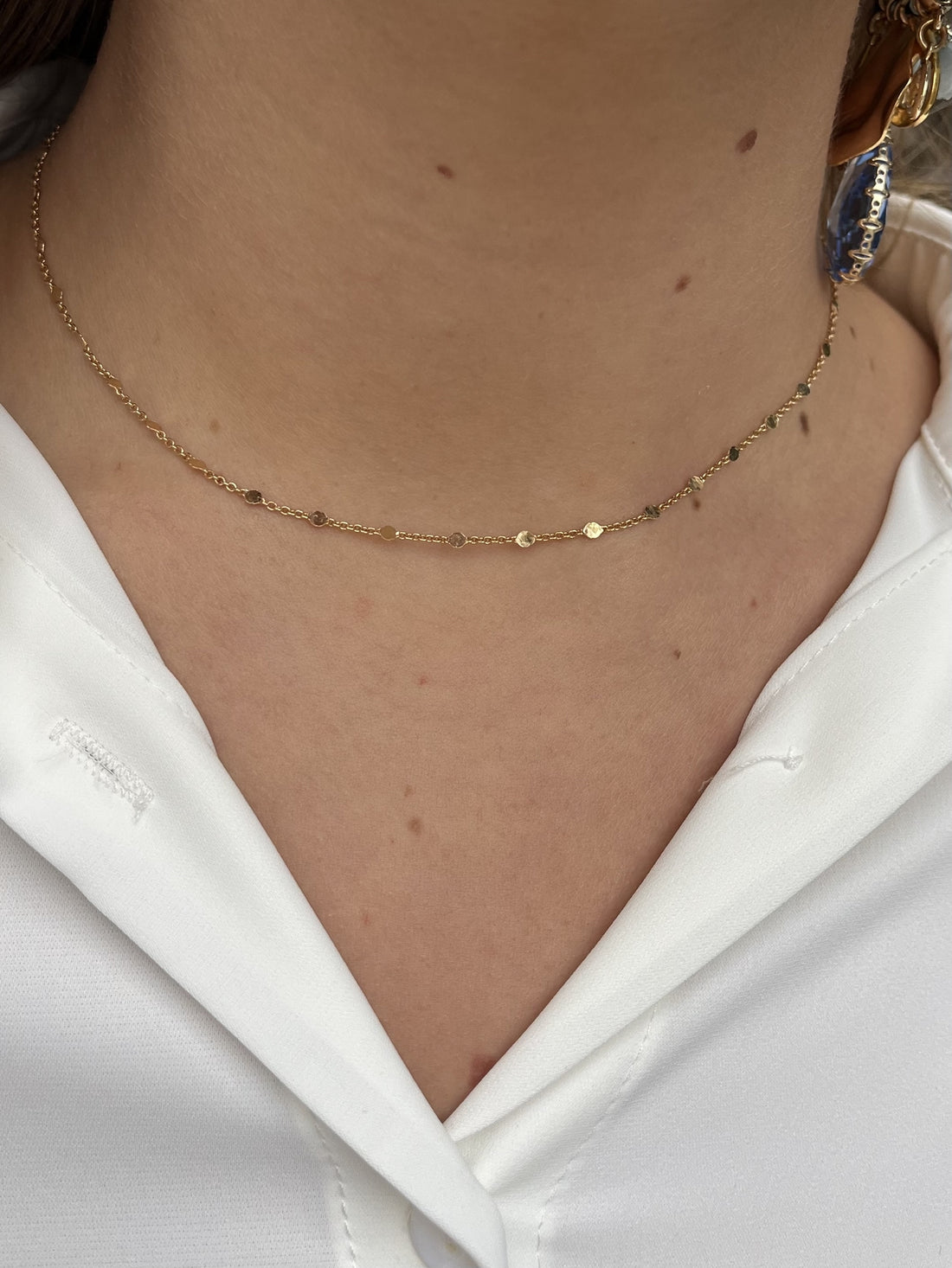 Collier ras de cou plaqué or 