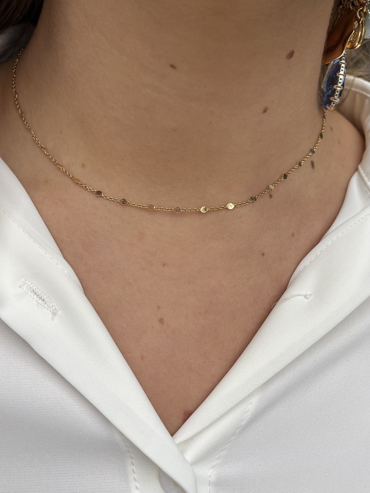 Collier ras de cou plaqué or 