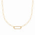Collier ras de cou plaqué or & maille trombone 