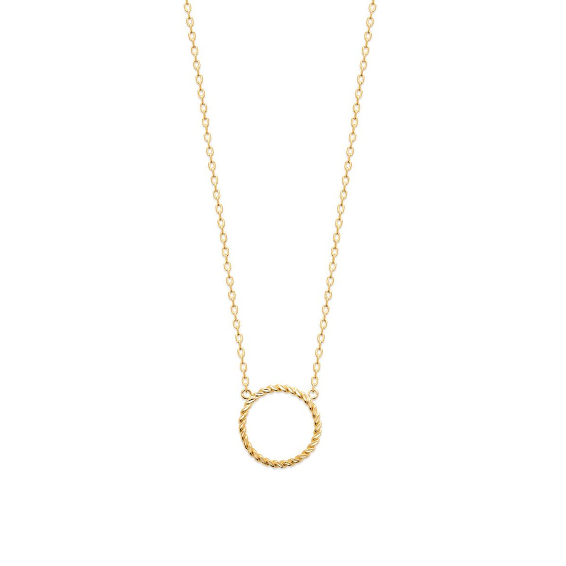 Collier rond martelé plaqué or 