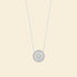 Collier rosace argent rhodié 