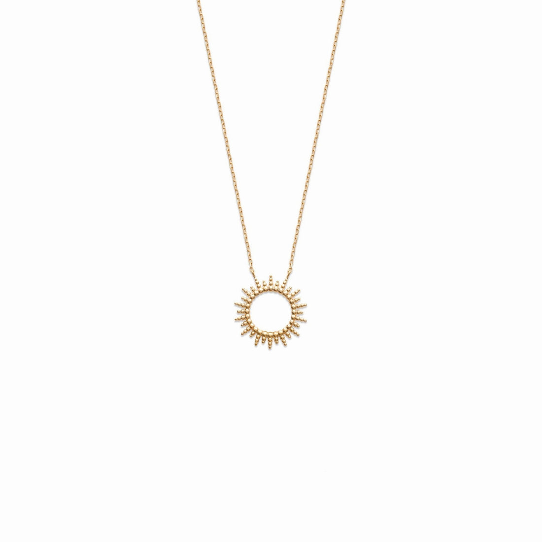 Collier soleil plaqué or 