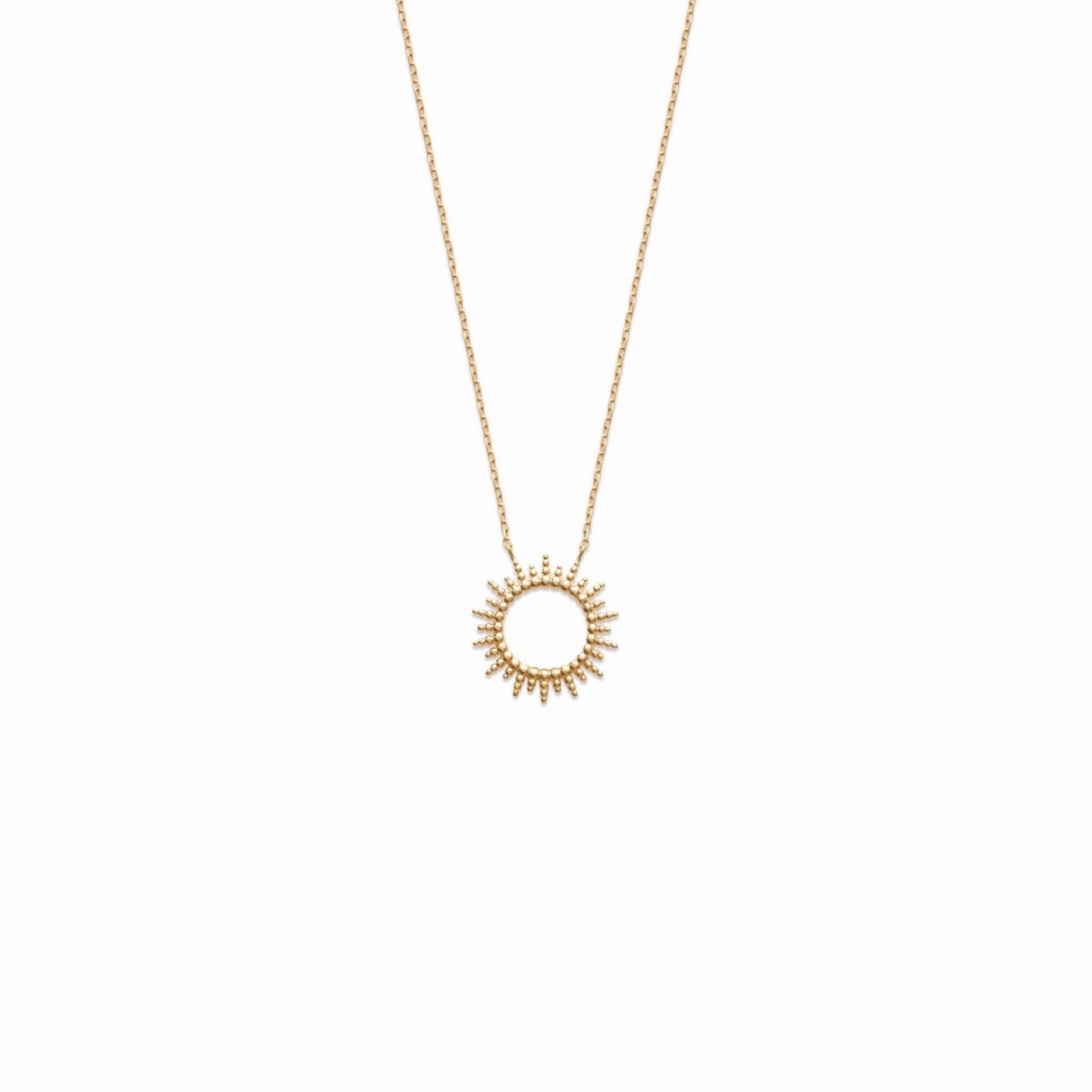 Collier soleil plaqué or 