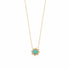 Collier soleil plaqué or - amazonite 
