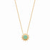 Collier soleil plaqué or & aventurine 