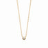 Collier solitaire plaqué or 