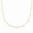 Collier trombone plaqué or & brillants 