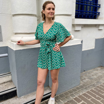 Combi short à motifs VERT