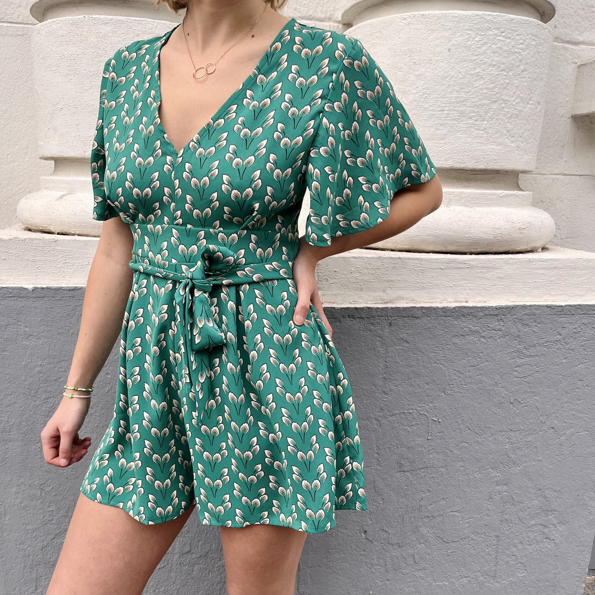 Combi short à motifs VERT