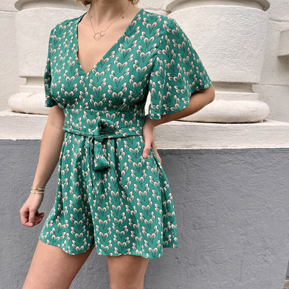 Combi short à motifs VERT
