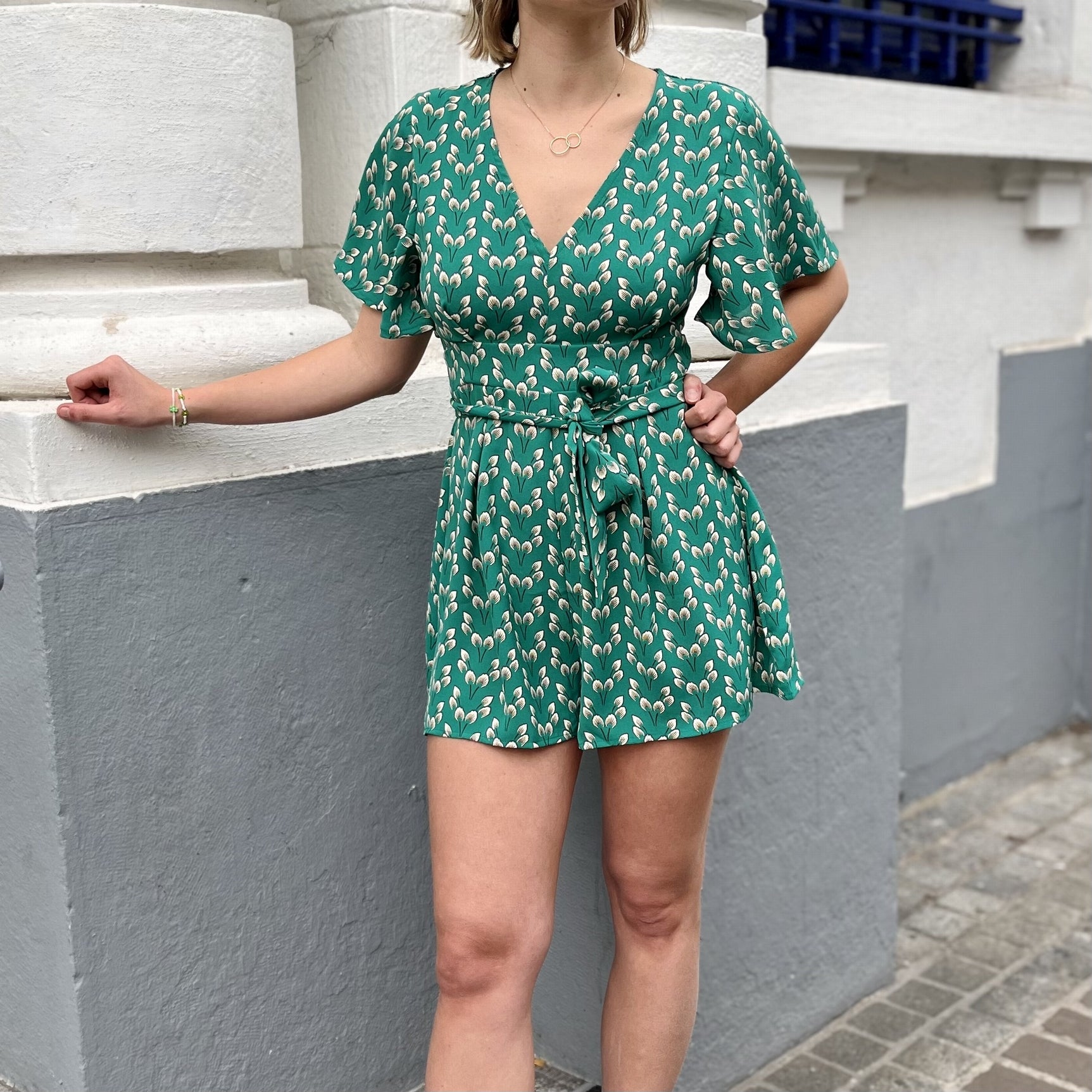 Combi short à motifs VERT