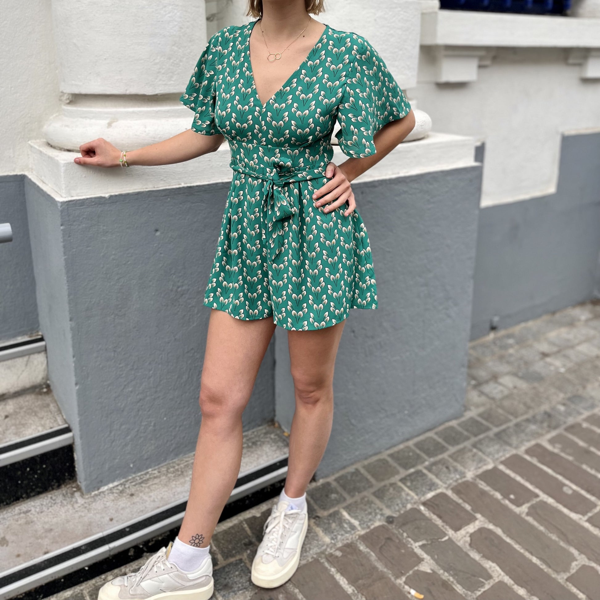 Combi short à motifs VERT