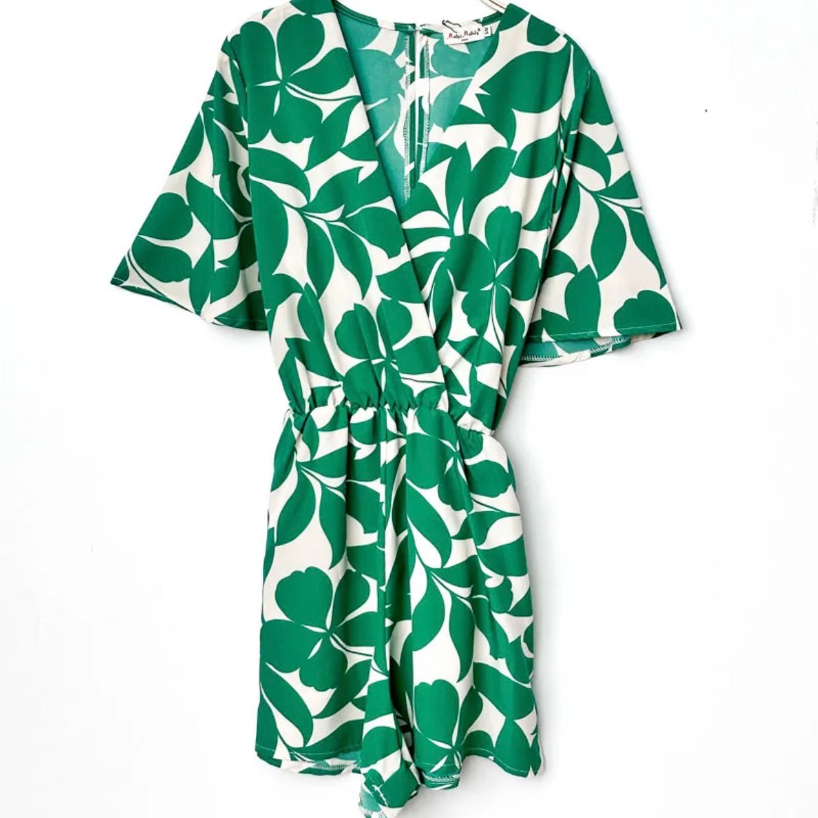 Combi short imprimé col v VERT