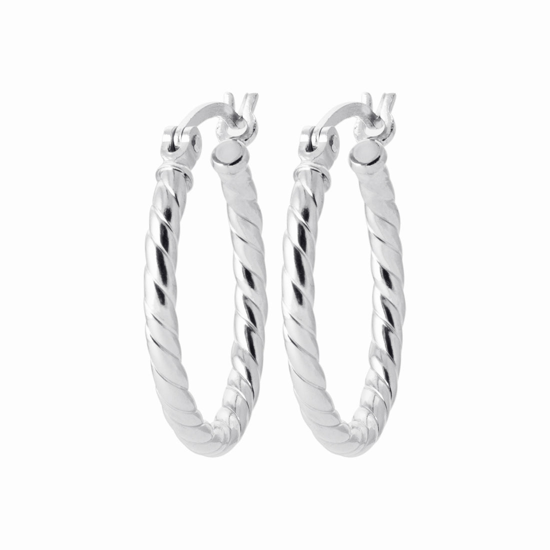 Creole argent rhodié 