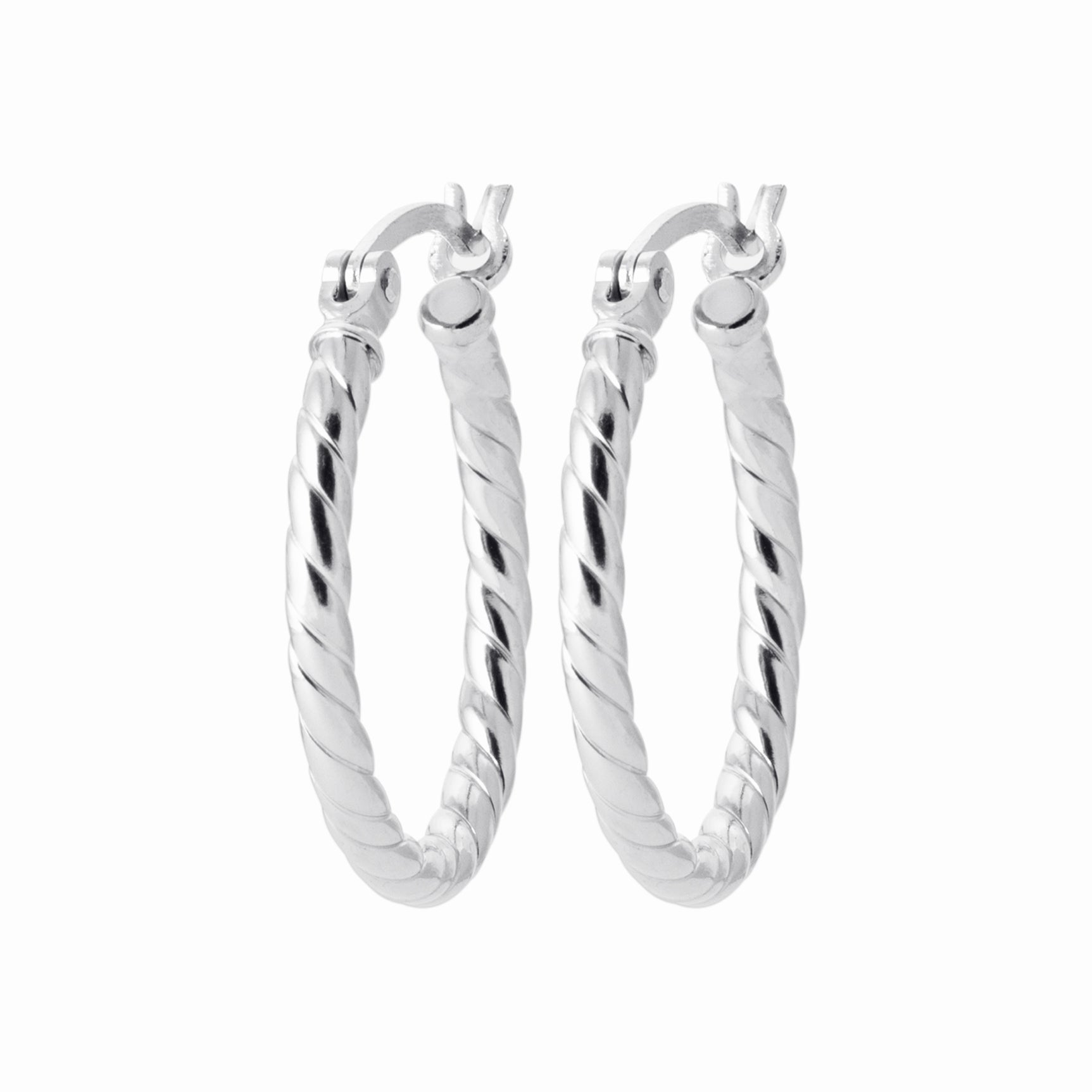 Creole argent rhodié 