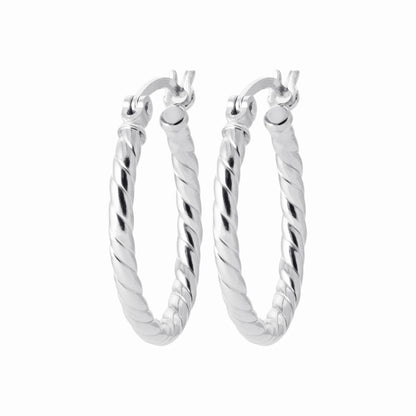 Creole argent rhodié 