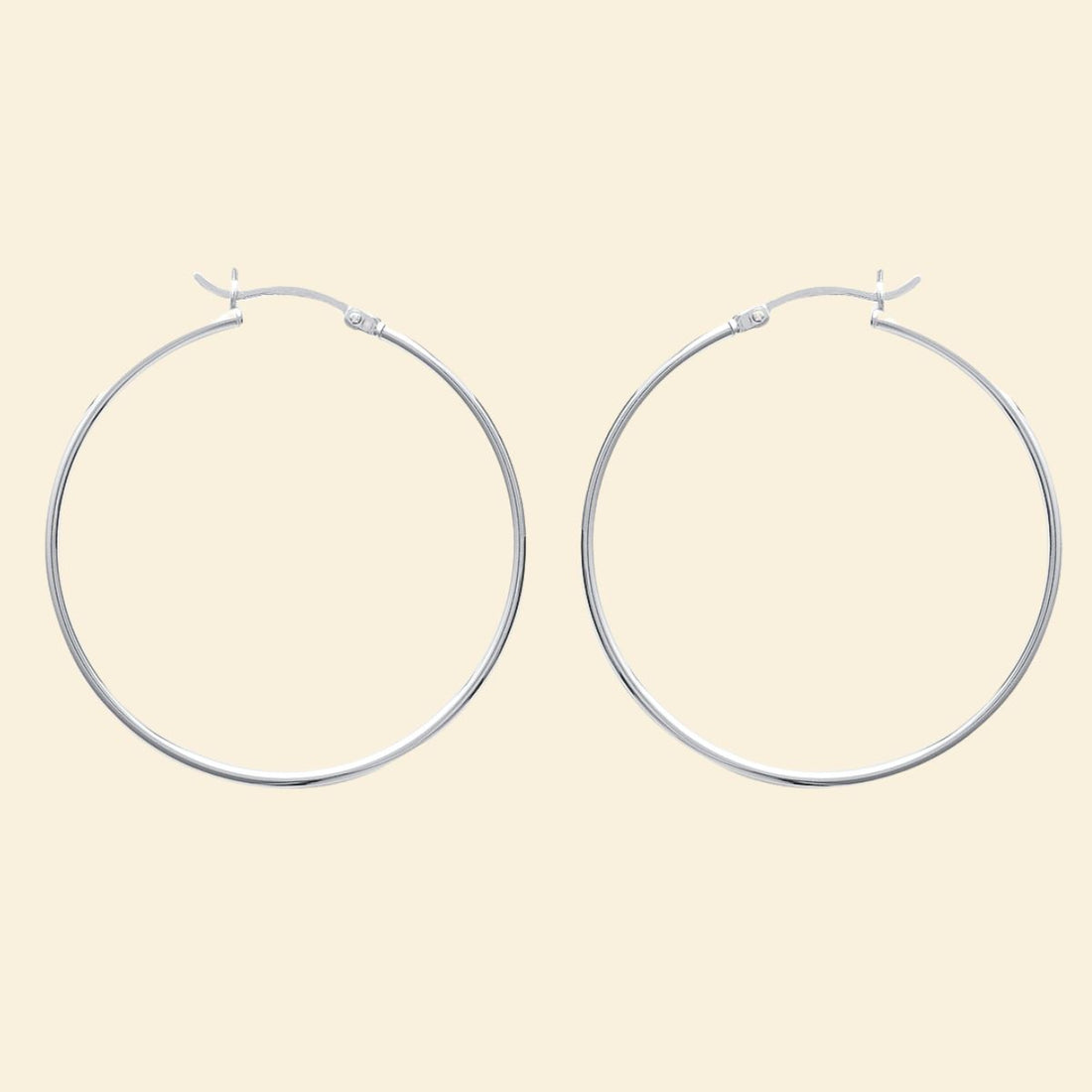 Créoles argent 40 mm 