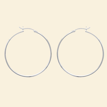 Créoles argent 40 mm 