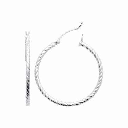 Créoles argent rhodié 