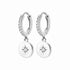 Créoles argent rhodié 10 mm - étoile polaire 