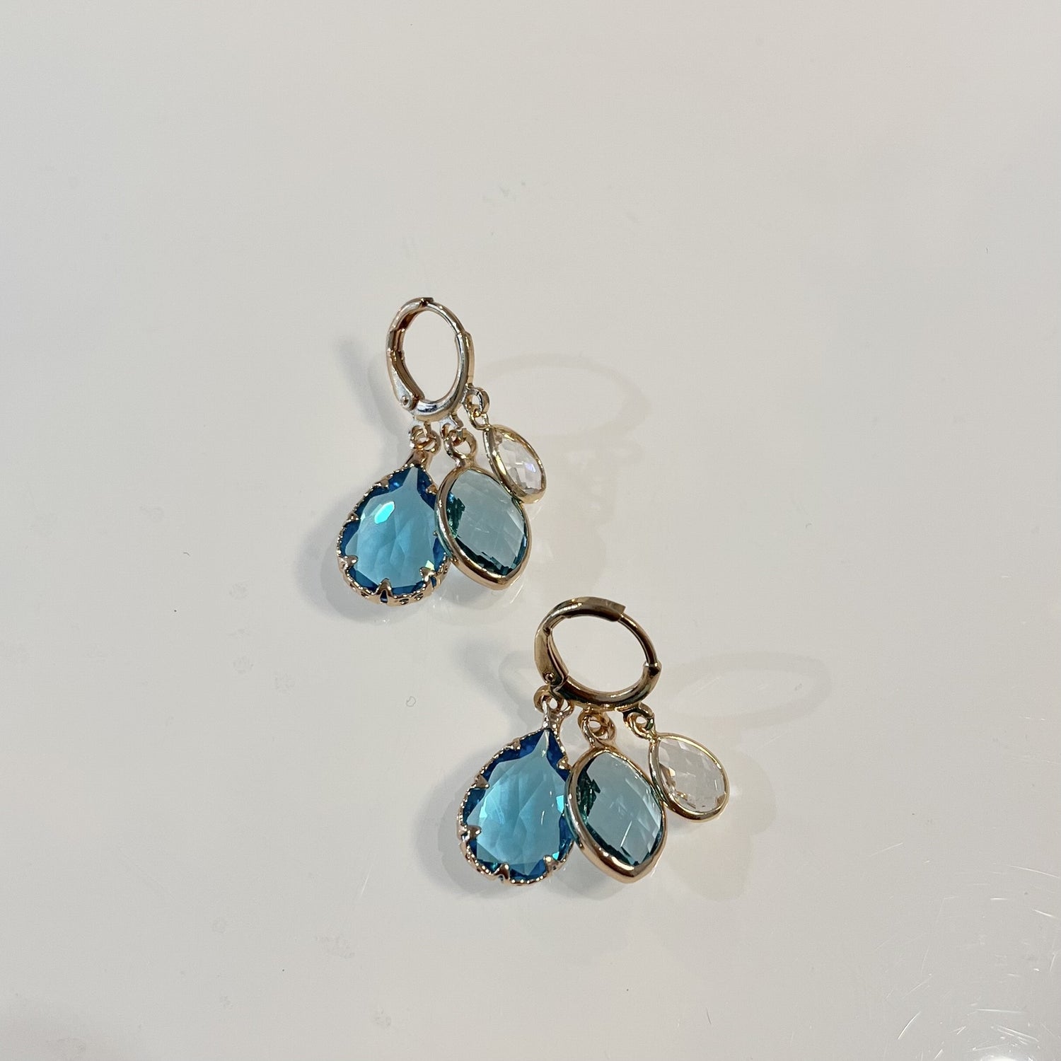 Créoles dorées Sandrine TURQUOISE