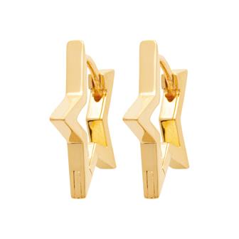 Créoles étoile plaqué or 17mm 