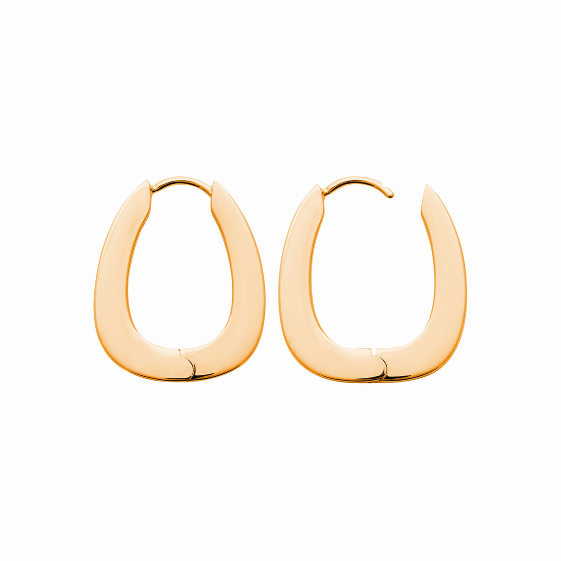 Créoles gouttes plaqué or 22mm 
