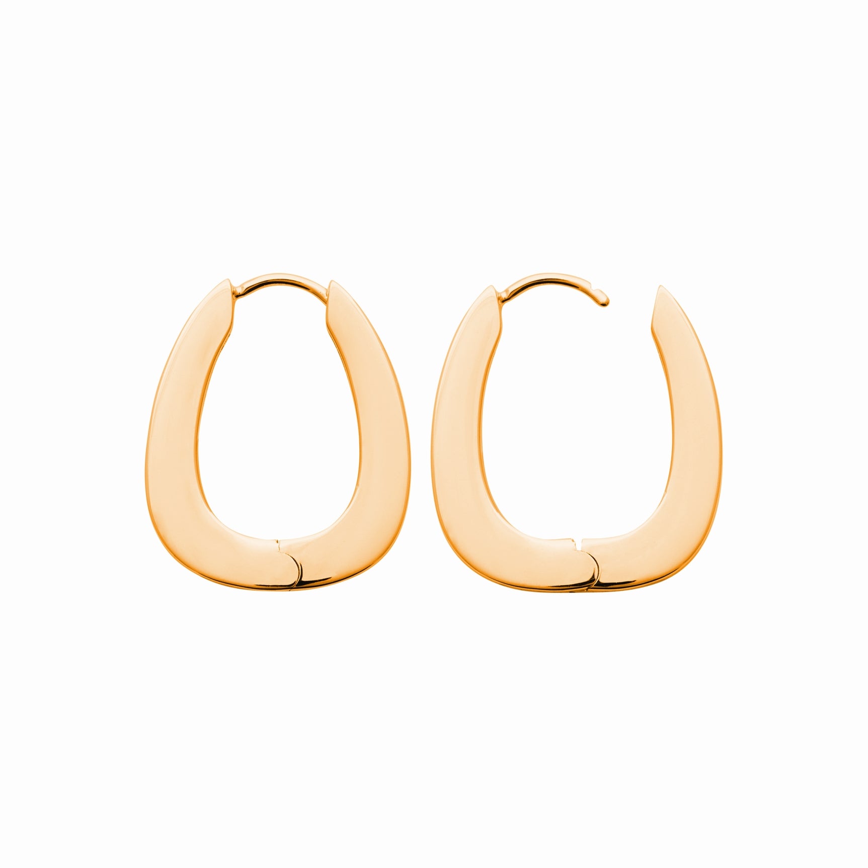 Créoles gouttes plaqué or 22mm 