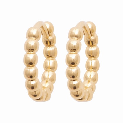 Créoles plaqué or 12 mm – élégance perlée et moderne 