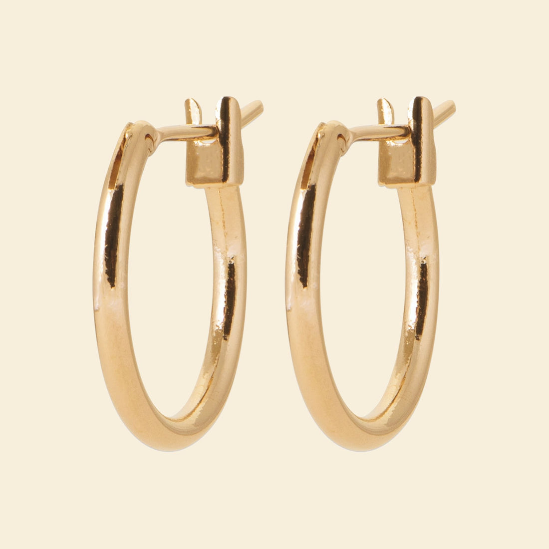 Créoles plaqué or 12mm