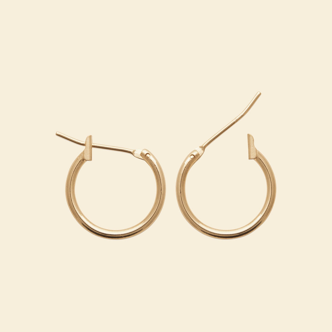 Créoles plaqué or 12mm