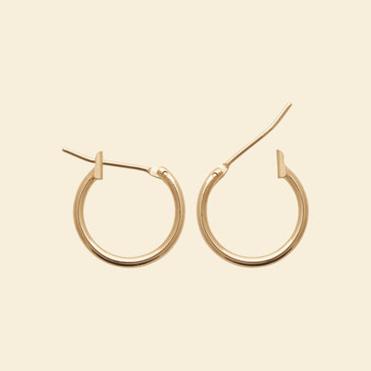 Créoles plaqué or 12mm 