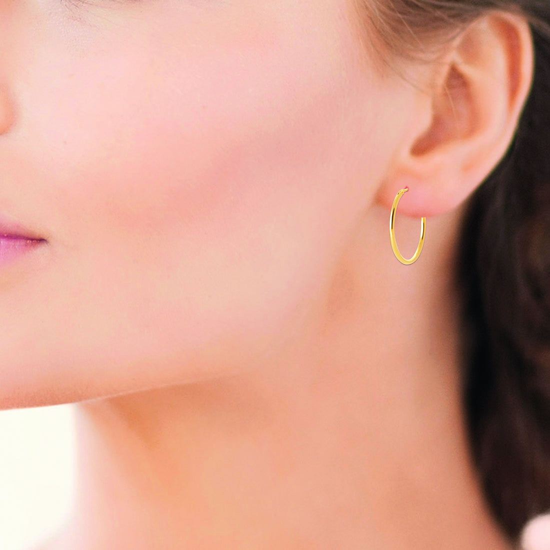 Créoles plaqué or 20mm