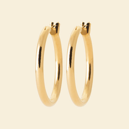 Créoles plaqué or 30 mm 