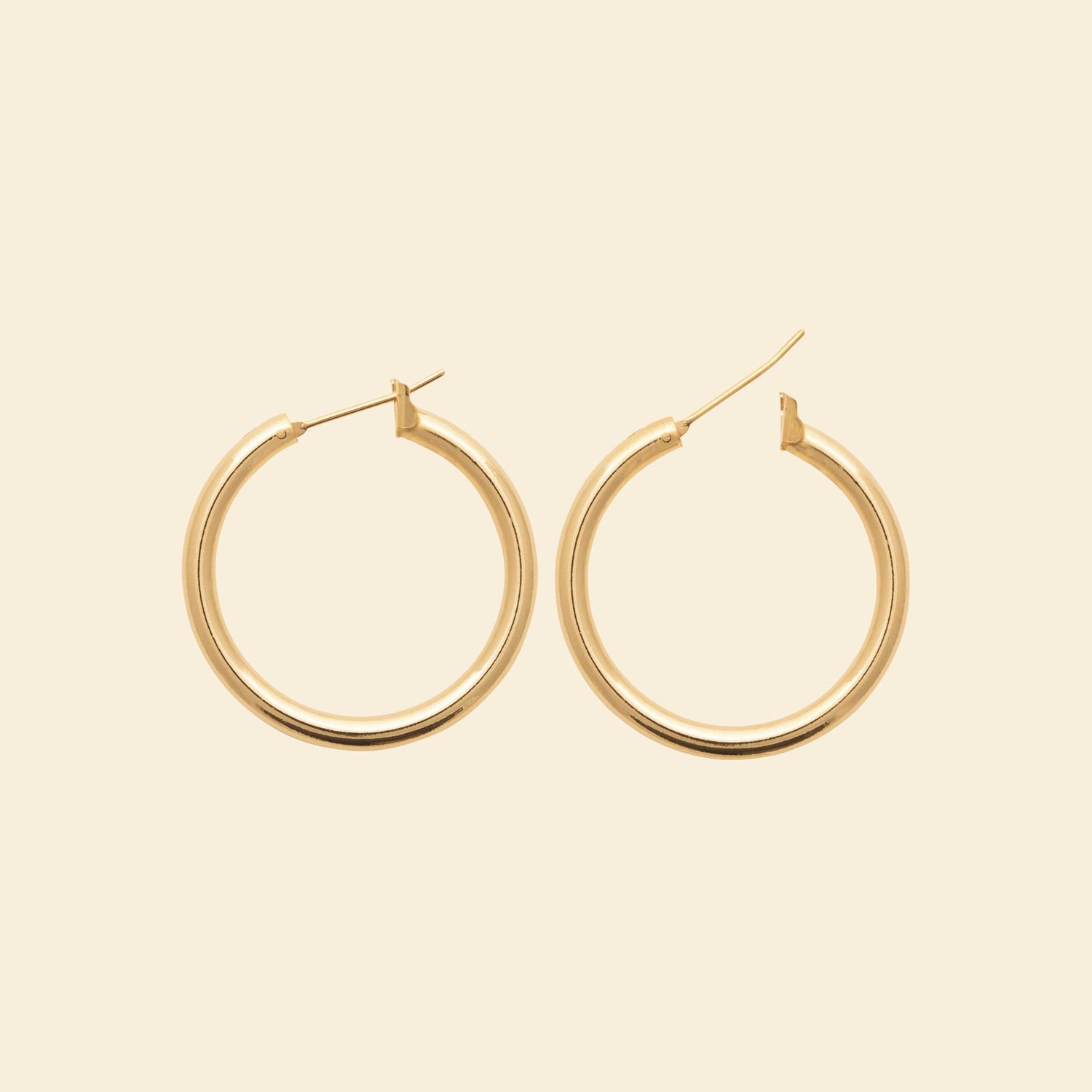 Créoles plaqué or 30 mm 