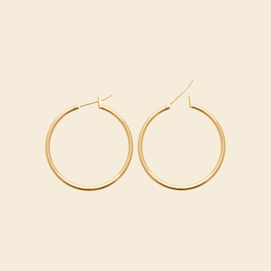 Créoles plaqué or 30 mm fines