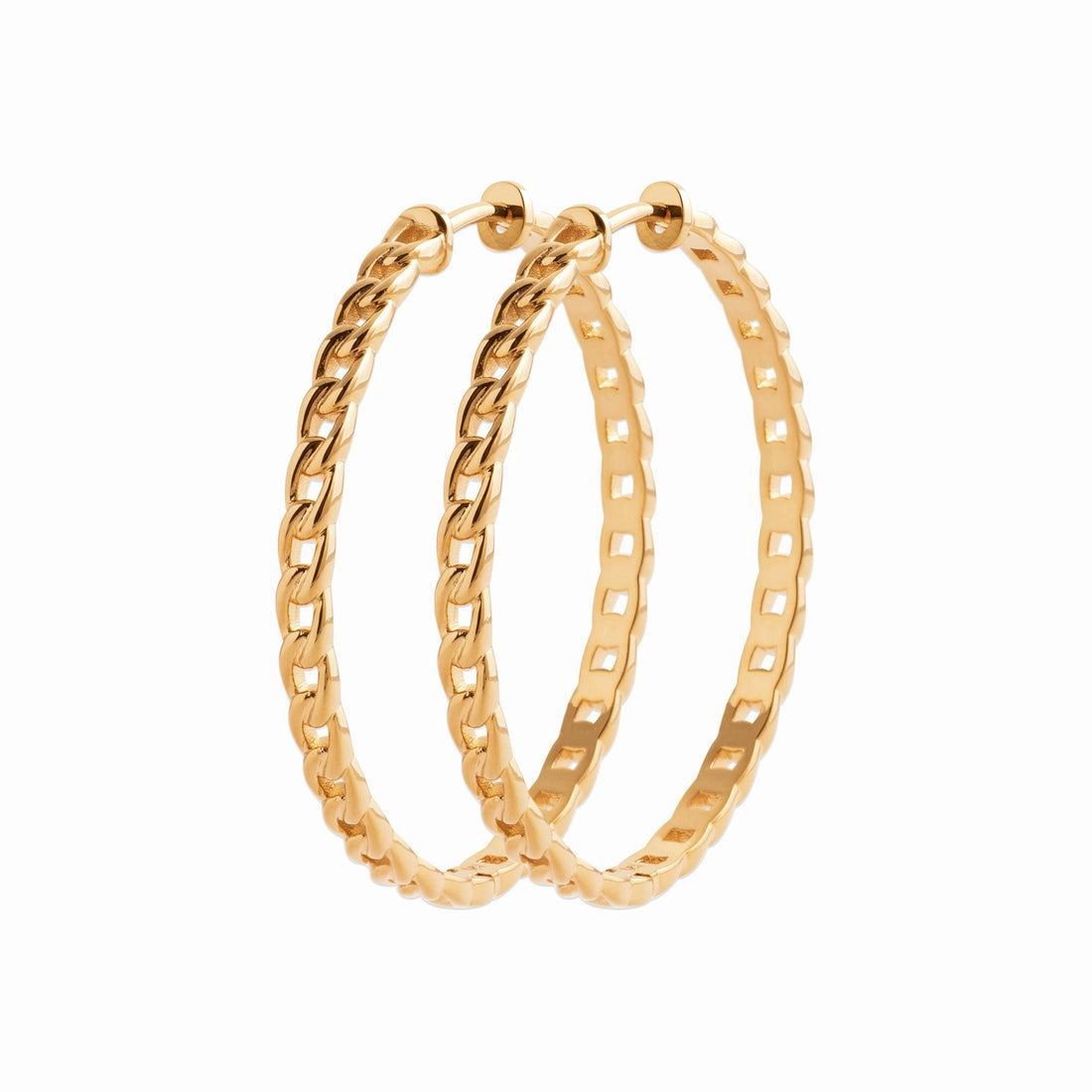 Créoles plaqué or - 40 mm