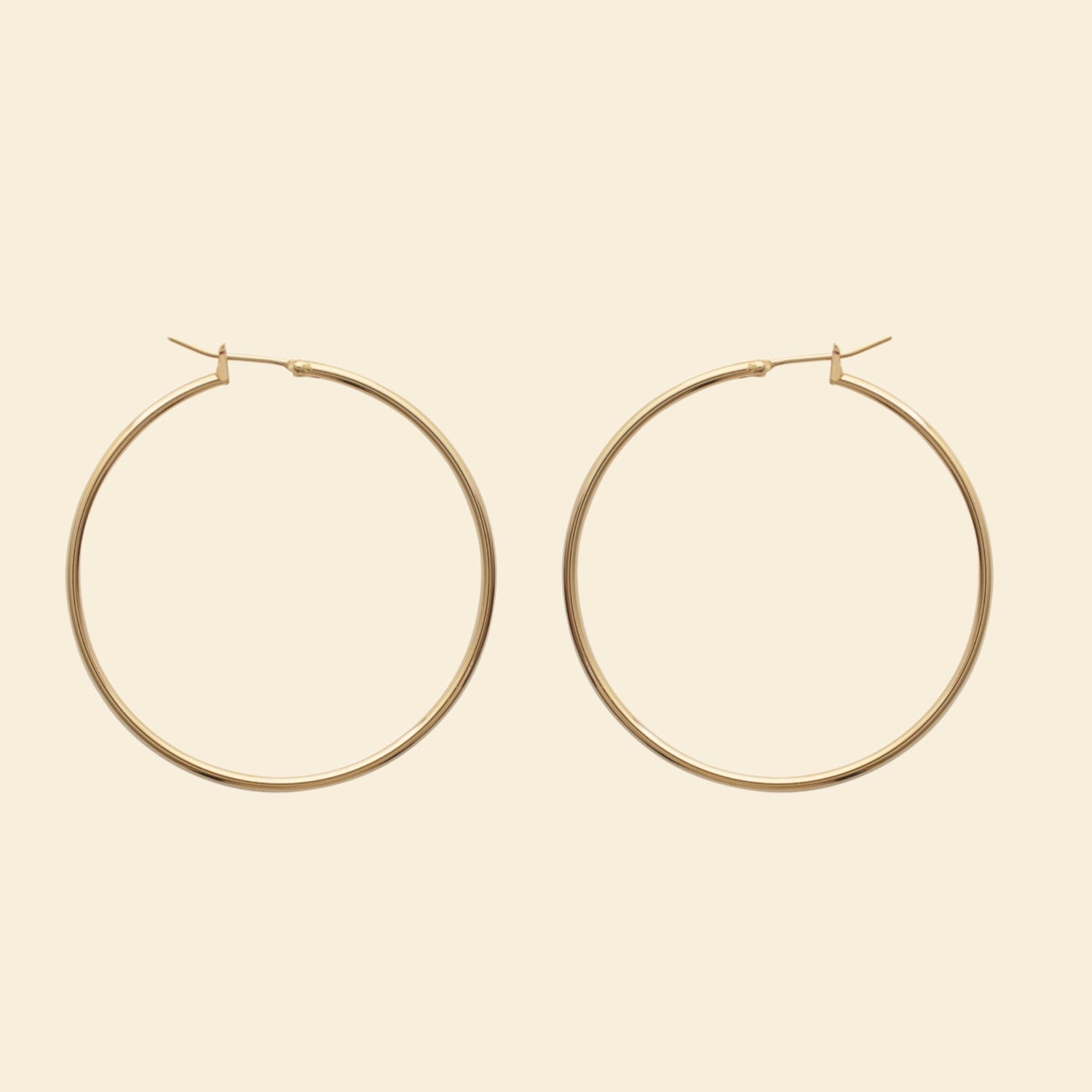 Créoles plaqué or 40 mm 