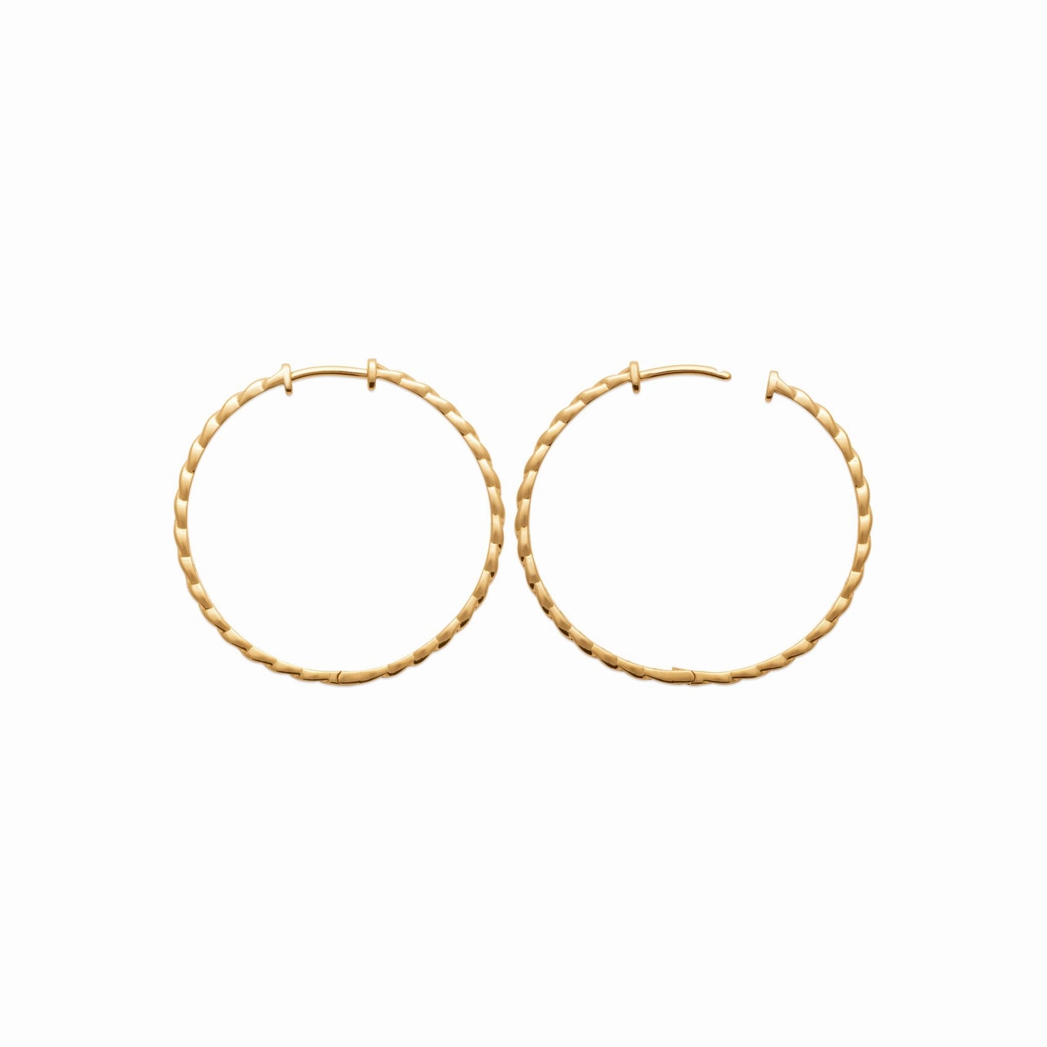 Créoles plaqué or - 40 mm 