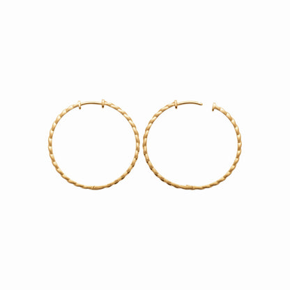 Créoles plaqué or - 40 mm 