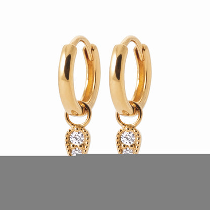 Créoles plaqué or &amp; brillants 