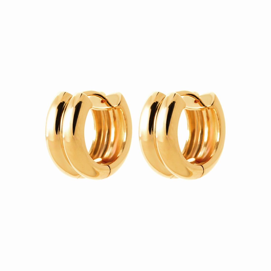 Créoles plaqué or doubles 