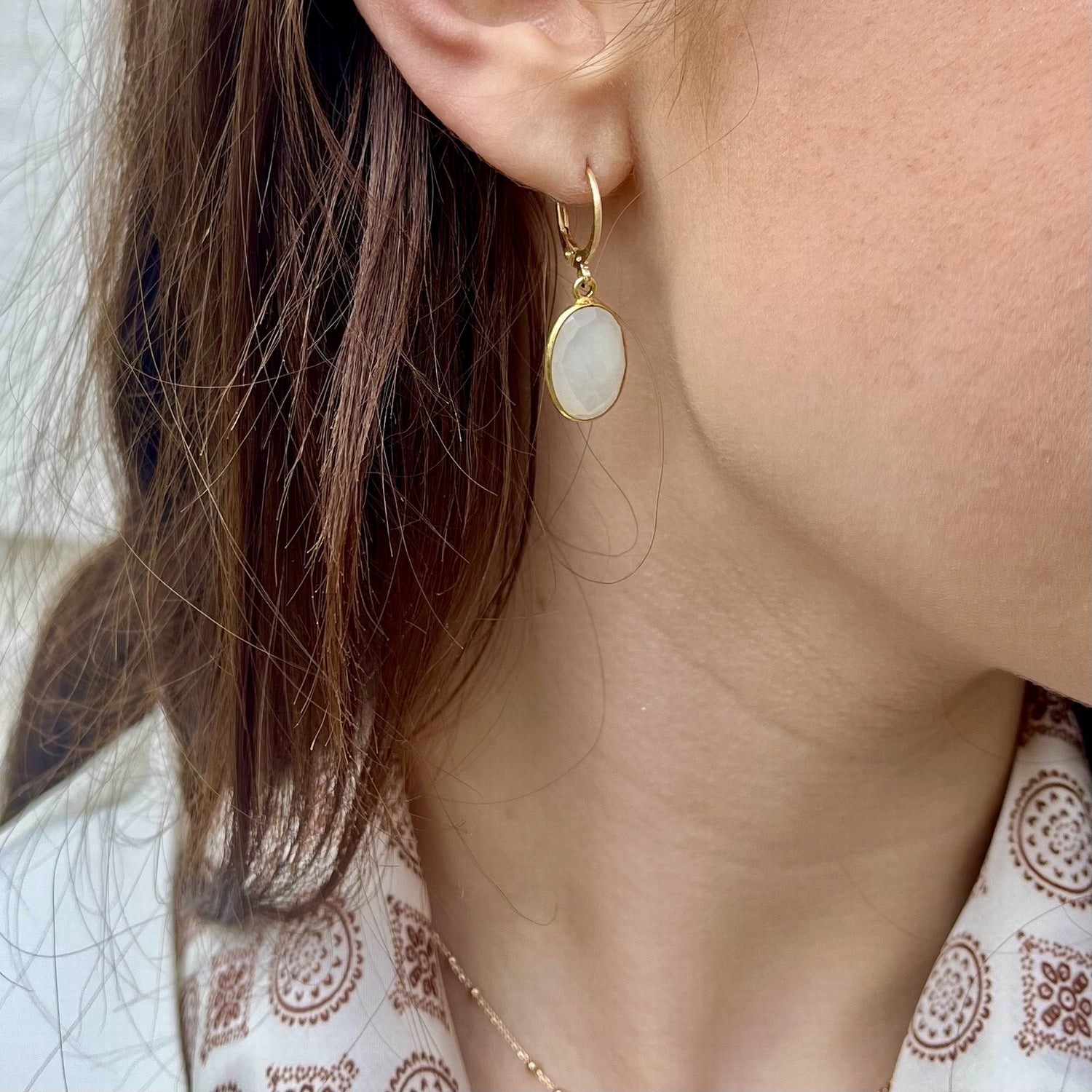 Créoles plaqué or Marie-laure PIERRE DE LUNE