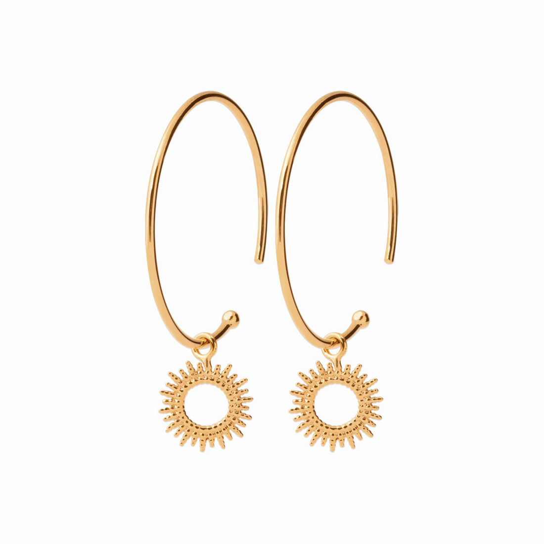 Créoles soleil plaqué or