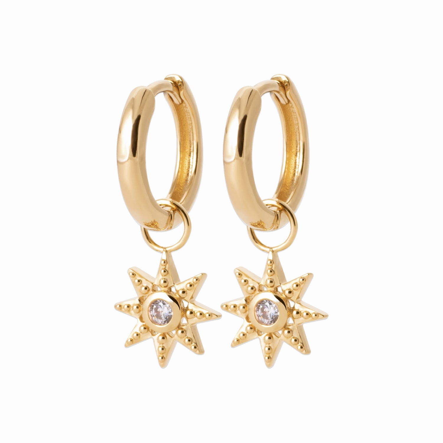 Créoles soleil plaqué or 