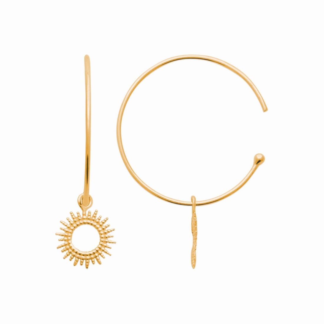 Créoles soleil plaqué or