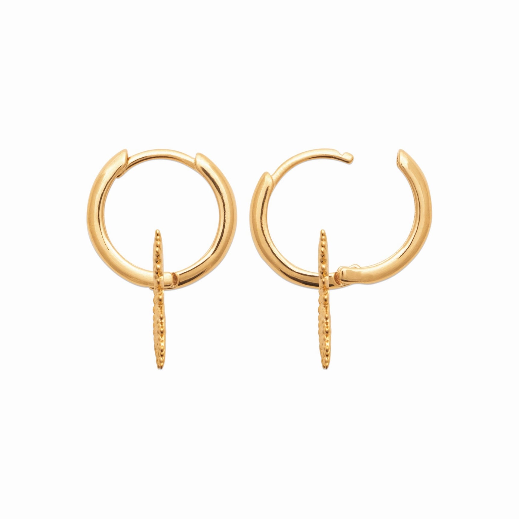 Créoles soleil plaqué or 