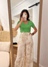 Crop top coton Chloé – col v VERT BRESIL